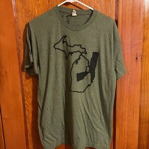 Green Michigan Carry Graphic T-Shirt Large